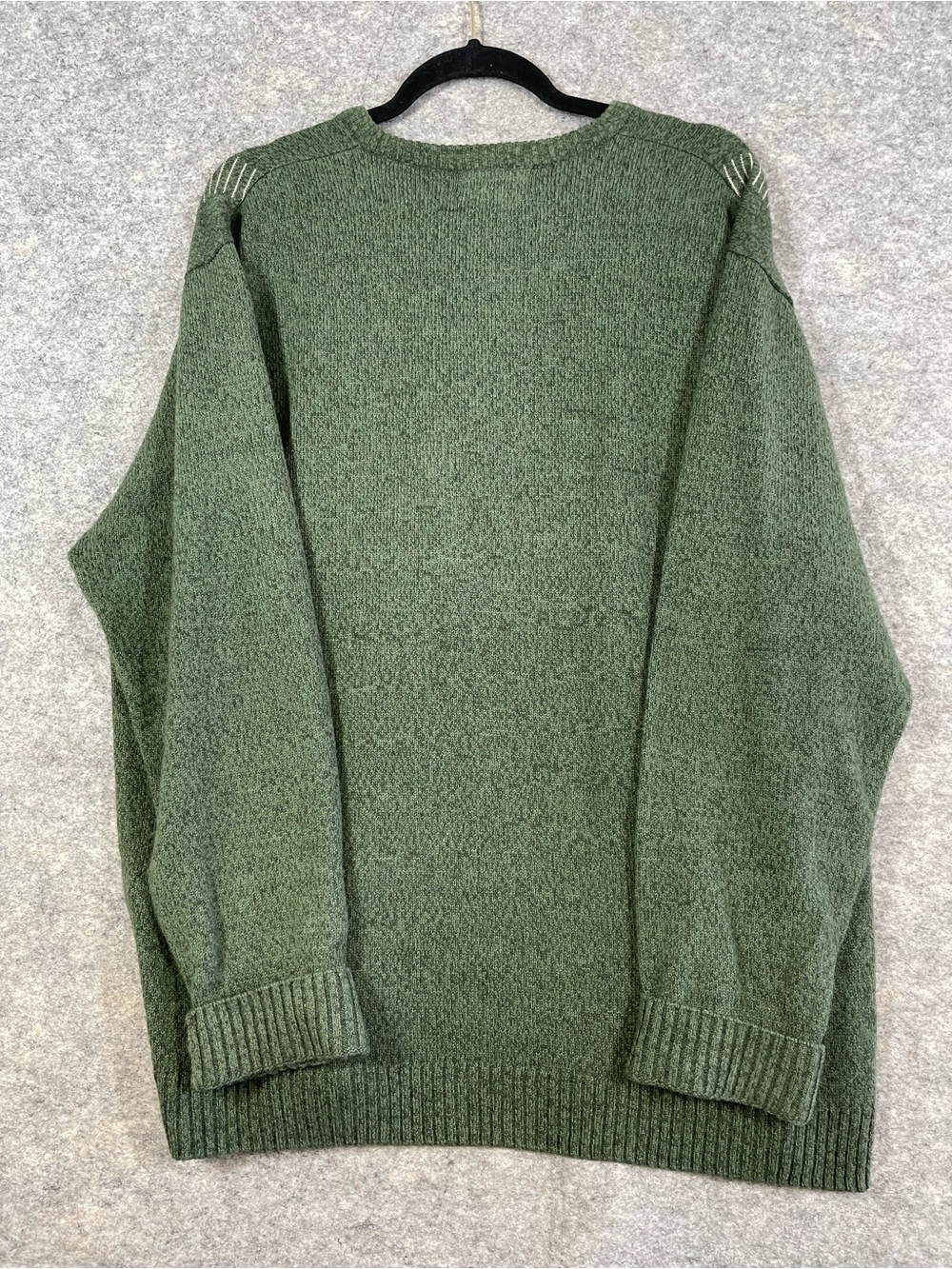 Vintage Arnold Palmer Wool Blend Golf Sweater Green Large V Neck Grandpa Core - Picture 12 of 14